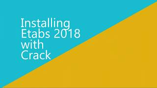 How to install Etabs 2018 1800 x64 bit with Crack [upl. by Slorac784]