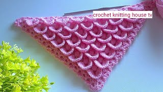 crochet châle triangle magnifique facile pour débutants châle au crochet triangulaire rapide [upl. by Oah]