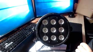 4 in 1 RGBW LED PAR 64  9x10W LED DMX Scheinwerfer  Review und Test  GERMAN [upl. by Ylrebme77]