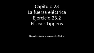 232 Fuerza electrica Cargas eléctricas Tippens [upl. by Artamas]