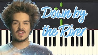 🎹Milky Chance  Down by the River Piano Tutorial Synthesia❤️♫ [upl. by Etnasa903]