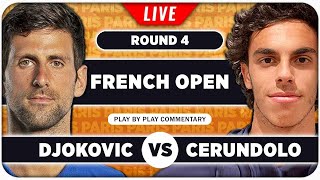 DJOKOVIC vs CERUNDOLO • French Open 2024 • LIVE Tennis PlaybyPlay Stream [upl. by Netram]