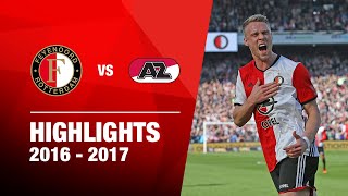 HATTRICK voor NICOLAI JØRGENSEN  Highlights Feyenoord  AZ  Eredivisie 20162017 [upl. by Adyol306]