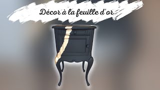 Comment relooker un meuble avec de la feuille dor DIY [upl. by Suivatnom772]