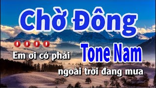 Karaoke Chờ Đông Tone Nam  Nhạc Sống Nguyễn Linh [upl. by Llevaj]