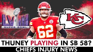 NEW Joe Thuney Injury UPDATE Going Into Super Bowl vs 49ers  Thuney PLAYING In Super Bowl 58 [upl. by Adiuqram]