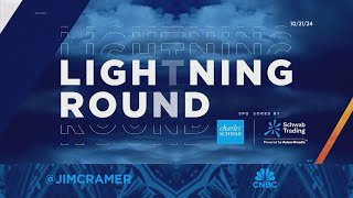 Lightning Round AST SpaceMobile is overvalued says Jim Cramer [upl. by Neellek821]