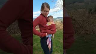 Lenny Lamb Woven wa Latched Mama Babywearing Sweater 🥰 babywrap wovenwrap pregnancy [upl. by Mikaela]