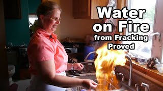 Water On Fire from Fracking Gas Drilling [upl. by Ojeitak]