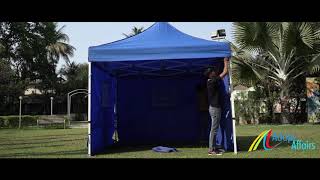 10 x 10 ft 3x3 m gazebo tents with 4 side covering Portable foldable Reusable Pop up Canopy tents [upl. by Kant]