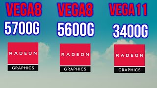 R5 5600G VS R7 5700G VS R5 3400G GAMING IGPU BENCHMARKS WHICH ONE OF THEM ARE THE BEST VALUE APU [upl. by Ibby368]