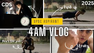 A DAY IN A LIFE OF CDS ASPIRANT  RUNNING  4 AM  UPSC STUDY VLOG 📚 CDS 1 2025 studyvlogupsc [upl. by Ahlgren]