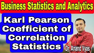 karl pearson statistics  Business statistics and analytics  MBA  Bcom [upl. by Short]