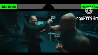 Hobbs Vs Shaw With Healthbars [upl. by Lahsram363]