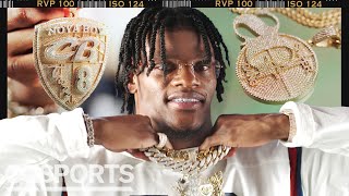 Ravens QB Lamar Jackson Shows Off His Insane Jewelry Collection  On the Rocks [upl. by Baiss]