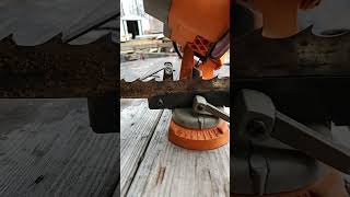 Bandsaw sawmill home made blade sharpener [upl. by Eelanej133]