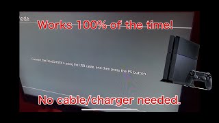 Connect the DUALSHOCK 4 using USB cable and then press the ps button no charger fast amp easy fix [upl. by Nit]