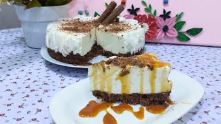 تشيزكيك الكراميل بدون فرن  Caramel cheesecake recipe  no bake caramel cheesecake recipe [upl. by Toille766]