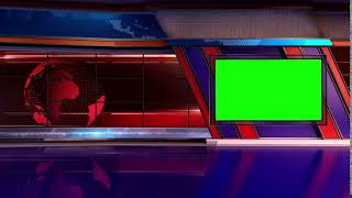 news tv studio set 05 virtual green screen background loop [upl. by Lein]