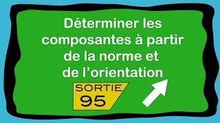 Déterminer les composantes dun vecteur à partir de la norme et de lorientation [upl. by Electra]