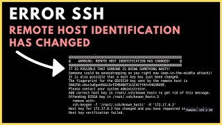 Solución ERROR SSH Remote Host Identification Has Changed  LINUX [upl. by Quin]