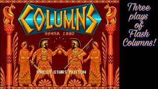 Sega Genesis Columns G2 Flash Columns 2 player gameplay height 3 class Pro [upl. by Honor]