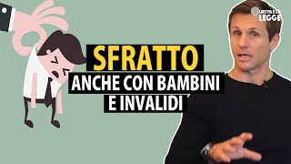 Sfratto anche con bambini e invalidi  avv Angelo Greco  Questa è la legge [upl. by Ury]