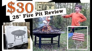 Mainstays 28 Inch Fire Pit Review 30 backyard fire pit WIN [upl. by Joliet148]