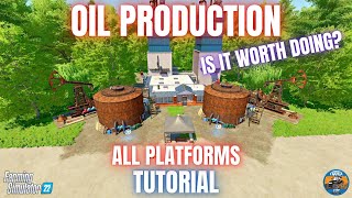 OIL PRODUCTION TUTORIAL  Farming Simulator 22 [upl. by Norra]