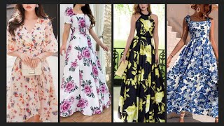 Trending floral pattern dresses  Ladies floral printed dresses [upl. by Anaihs]