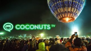 Myanmars Tazaungdaing Balloon Festival 2015  Coconuts TV [upl. by Eenor151]