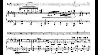 Camille SaintSaens  Cavatine for Trombone and Piano Op 144 1915 ScoreVideo [upl. by Auroora]