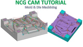 NCG CAM Tutorial 16  Mill 3D Mold amp Die Machining Rough amp Rest Rough [upl. by Adnerol]