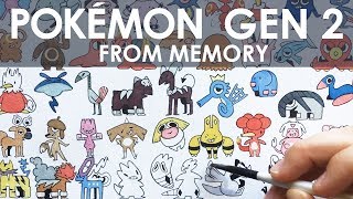 DRAWING ALL POKEMON FROM MEMORY GEN 2 [upl. by Rengia]