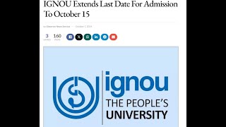 WEEKLY NEWS OCTOBER 6 2024 admission ignou uou jnvst uksssc jobs [upl. by Kotick]