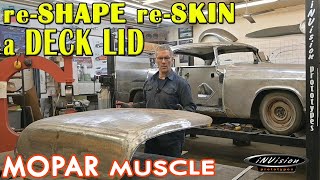 ReSkinning a Modified Trunk Lid  FINAL Part  1956 Chrysler Windsor Muscle Car [upl. by Bernette]