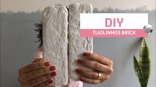 DIY TIJOLINHOS DE GESSO BRICK  APRENDA A FAZER EM 5 MINUTOS  APARTAMENTO18 [upl. by Airdnaxila]