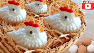 🐔VERY EASY CROCHET CHICKEN FOR LEFT HANDED🐔 crochet amigurumi pattern [upl. by Elbart]