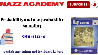 Probability and non probability sampling ch 11 lec 4 [upl. by Akinoj]