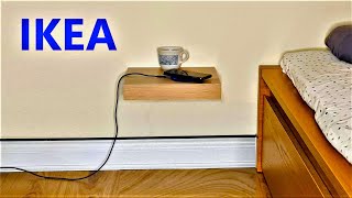 Ikea floating shelf installation  floating nightstand [upl. by Milissa]