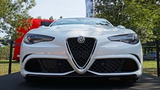 Alfa Romeo Giulia QV Quadrifoglio Verde 2015  Walkaround Footage in Detail [upl. by Hairu483]