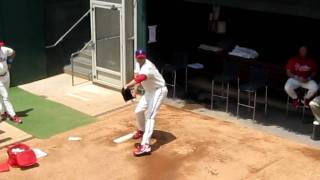 Roy Halladay in bullpen 6202010 [upl. by Acinahs889]