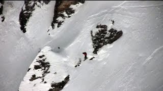 Freeride World Qualifier Nendaz Freeride with Mickael Bimboes in competition 4 vallées podium [upl. by Attenej]