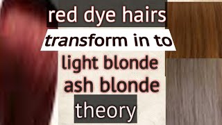 amazing hair tricks Red hair colour transform to blonde and ash blonde By Anil blue makeup [upl. by Nema]