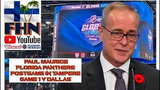 Paul Maurice Florida Panthers Postgame Tampereella  Game 1 in Tampere vs Dallas Stars [upl. by Anayk216]