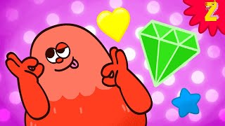 Shape song 2  Diamond Heart Star  Learn shapes for kids  Monster English Nursery Rhymes [upl. by Bunder]