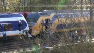 Animatie Treinbotsing tussen intercity en sprinter 21 april 2012 Westerpark Amsterdam [upl. by Okorih163]