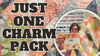 💠 Quilted Table Runner Tutorial Using ONE Charm Pack  Quilting Fun [upl. by Nywg]