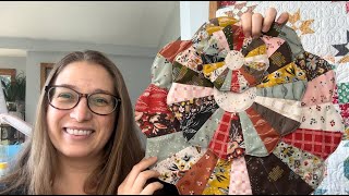 Grandmothers Sunburst Tutorial dresden petal tutorial quilted table topper placemat coaster [upl. by Tullius]