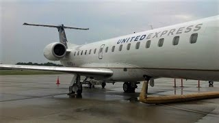 UNITED EXPRESS  EMBRAER 145  NEWARK  COLUMBUS  ECONOMY CLASS [upl. by Eseuqcaj]